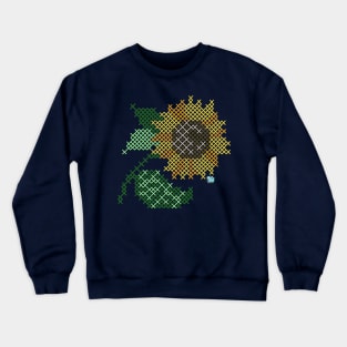 Sunflower Cross Stitch Crewneck Sweatshirt